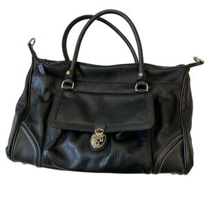 Tumi x Carlos Falchi Black Shoulder Bag Weekend Traveler Duffle in Black